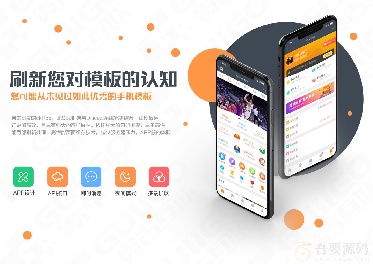 价值1580元的Discuz贵古互联模板开心版